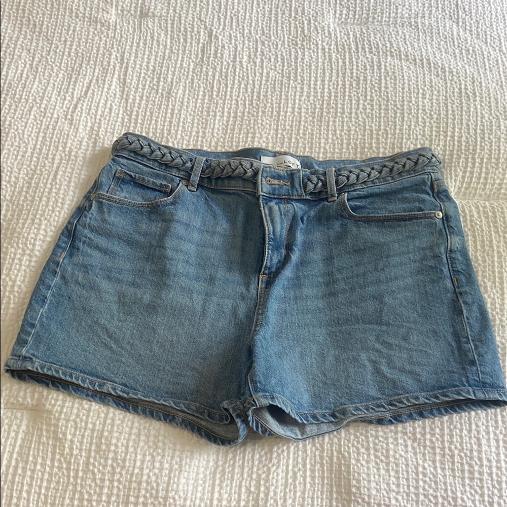 LOFT Blue Jean Shorts Relaxed Fit